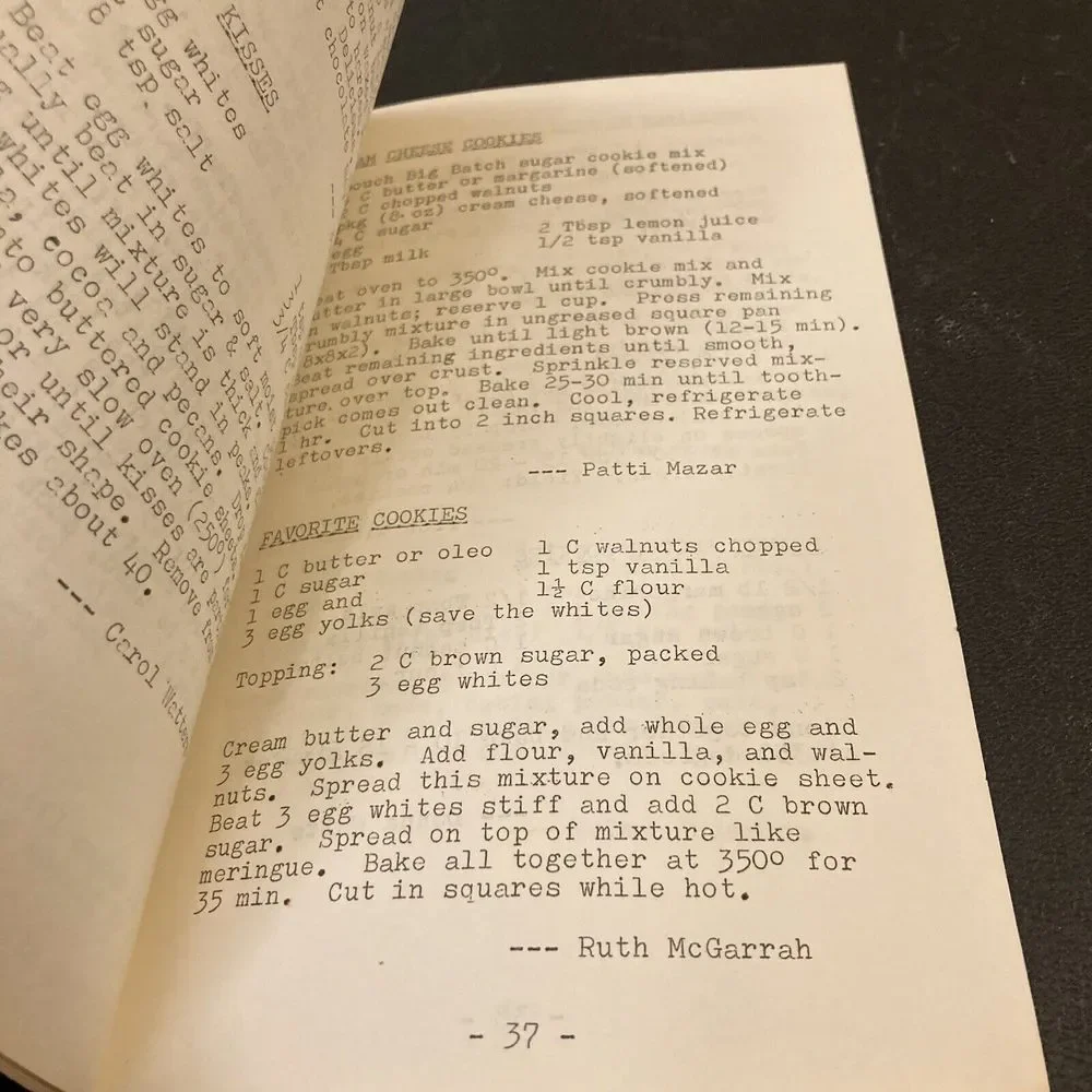 Oakdale United Presbyterian Recipe‎ Cookbook 1980 Pittsburgh PA Community Church